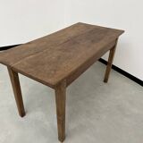 Small walnut farmhouse table with spindle legs