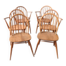 Ensemble de six chaises de salle à manger vintage Ercol Windsor