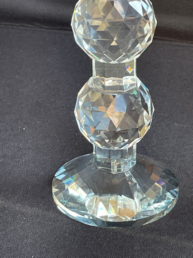 Candle holders - glass or cut crystal