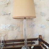 Crystal lamp signed Daum