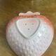 Strawberry-shaped earthenware salad bowl