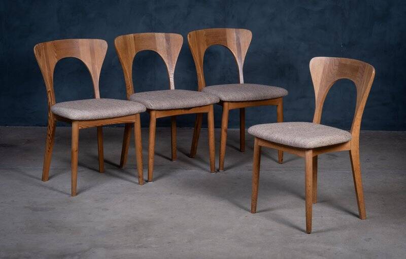 Vintage Danish Peter Chairs by Niels Koefoed, 1970s, Set of 4