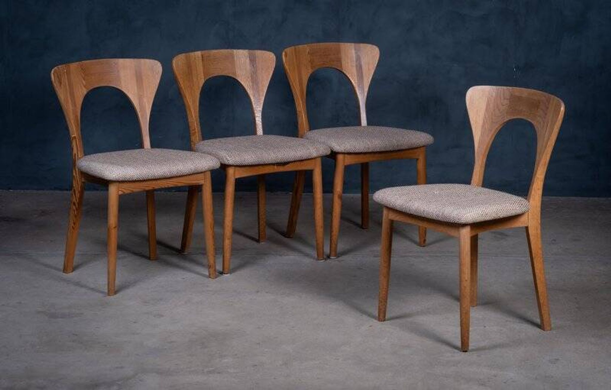 Vintage Danish Peter Chairs by Niels Koefoed, 1970s, Set of 4