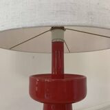 Mid-Century Modern Red Ceramic Table Lamp, 1960s