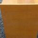Vintage chest of drawers in light oak and rattan with tapered legs, 3 drawers from the 1950s.