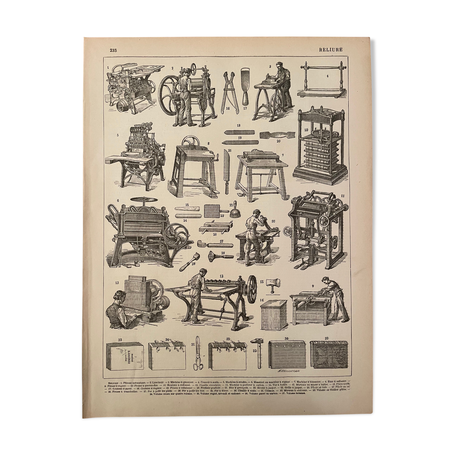 Lithograph engraving on the binding of 1897