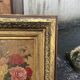 Antique Table XIX – Bouquet of Roses – Oil – Sculpted Gilded Frame