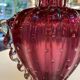 Murano glass vase, tinted and bubbled.