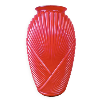 Draped glass vase