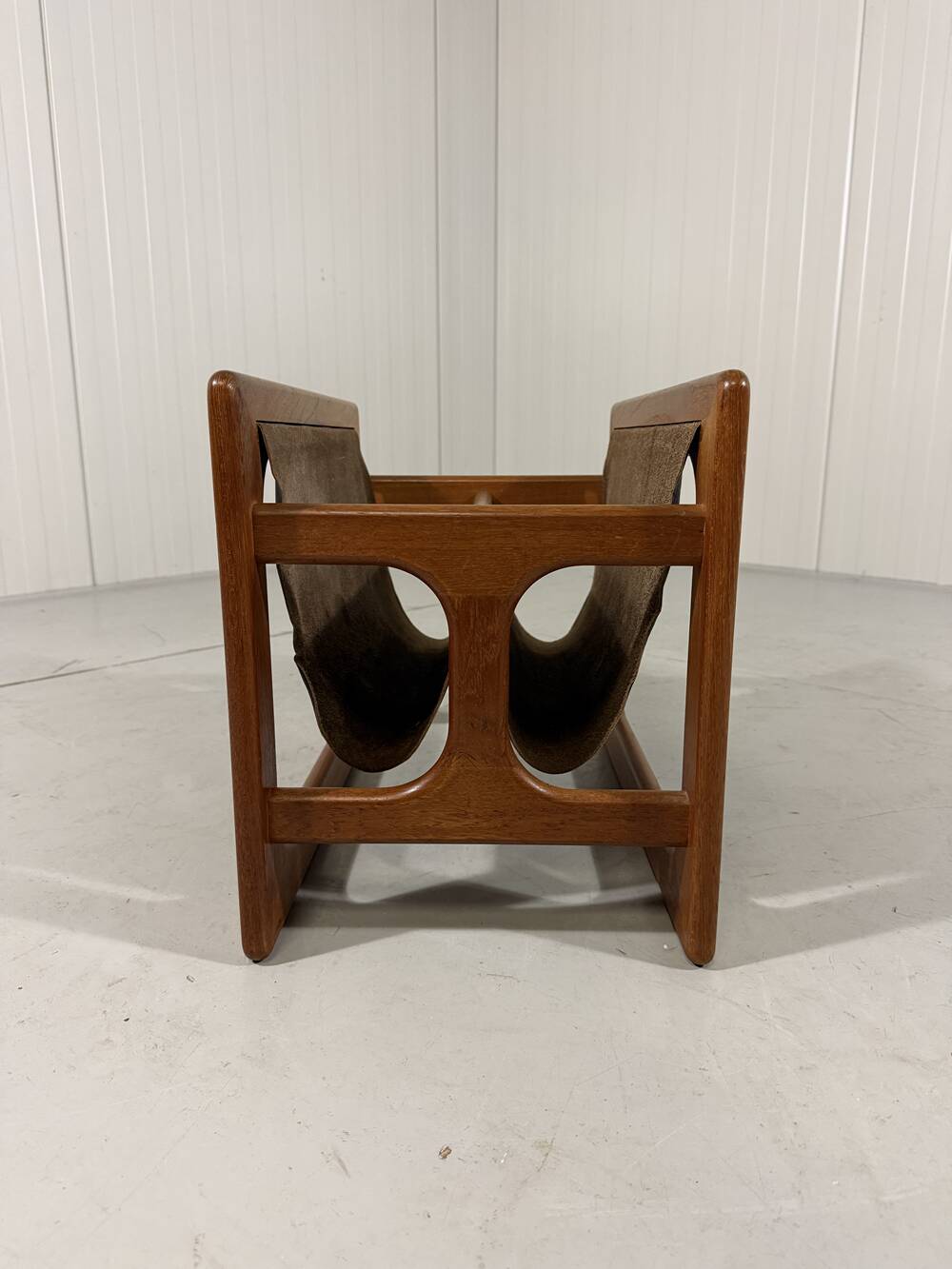 Salin Møbler teak & leather magazine holder Denmark 1960’s