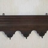 Oak shelf for hanging pots and pans