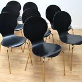 Suite de 8 chaises de salle à manger design