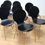 Suite of 8 designer dining room chairs