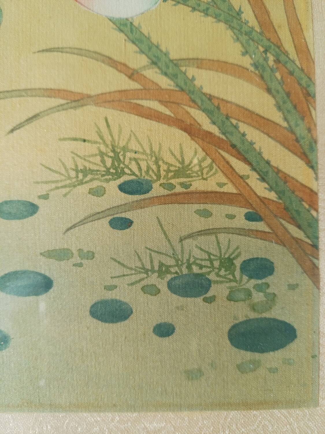 Deux peintures chinoises vintage sur soie