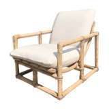 Fauteuil en rotin vintage
