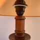 Vintage turned wooden lamp 1960 / 1970