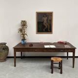 Large writing table from the 1940s in solid oak