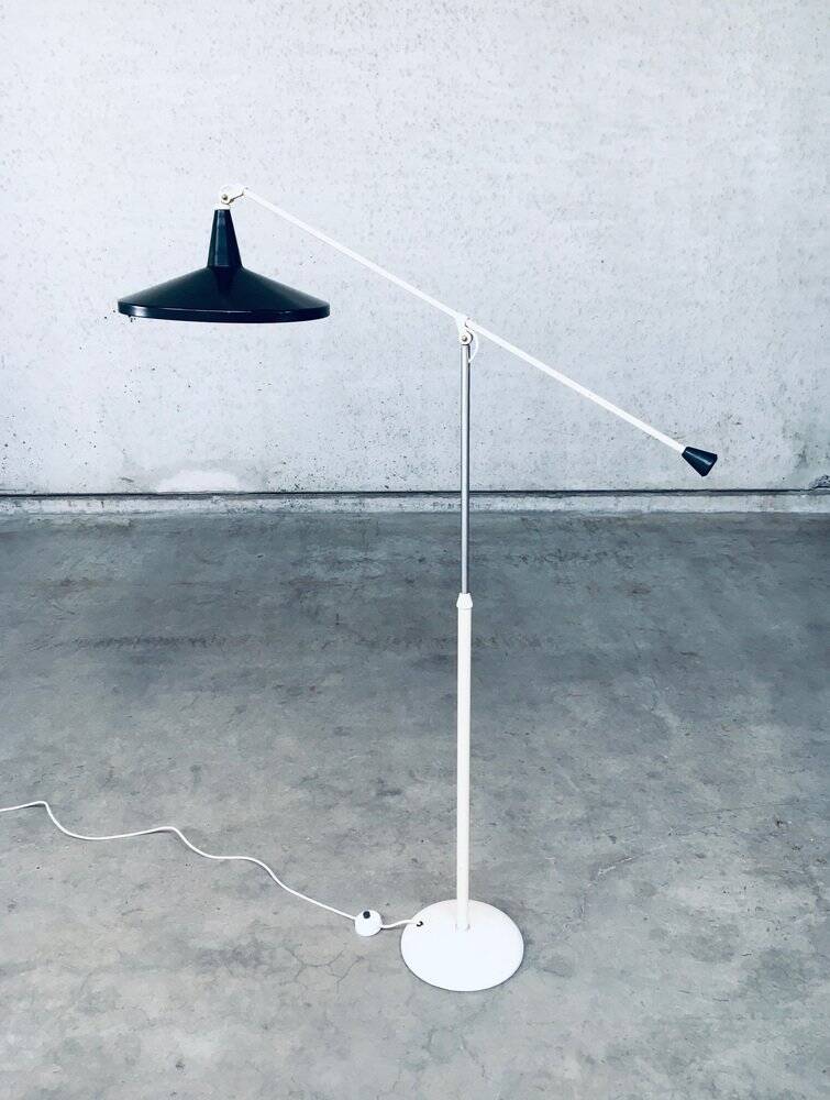 Panama Floor Lamp in Black by Wim Rietveld for Gispen, 1957