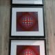 Tableau Vintage Art Optique - Victor Vasarely - Frame 40x40cm
