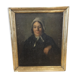 Oil on canvas, portrait of a woman
