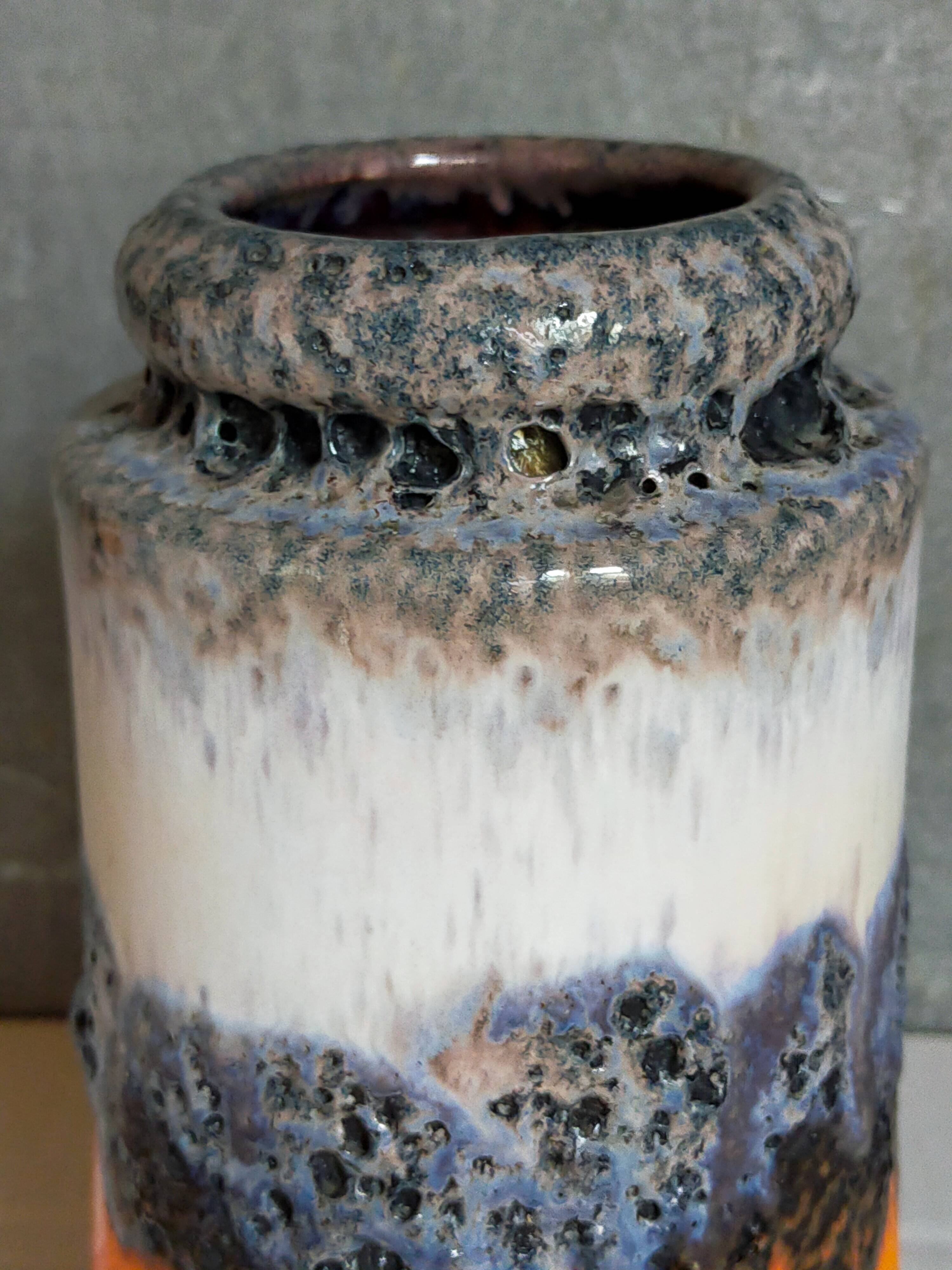 FAT LAVA vintage gray foam ceramic vase