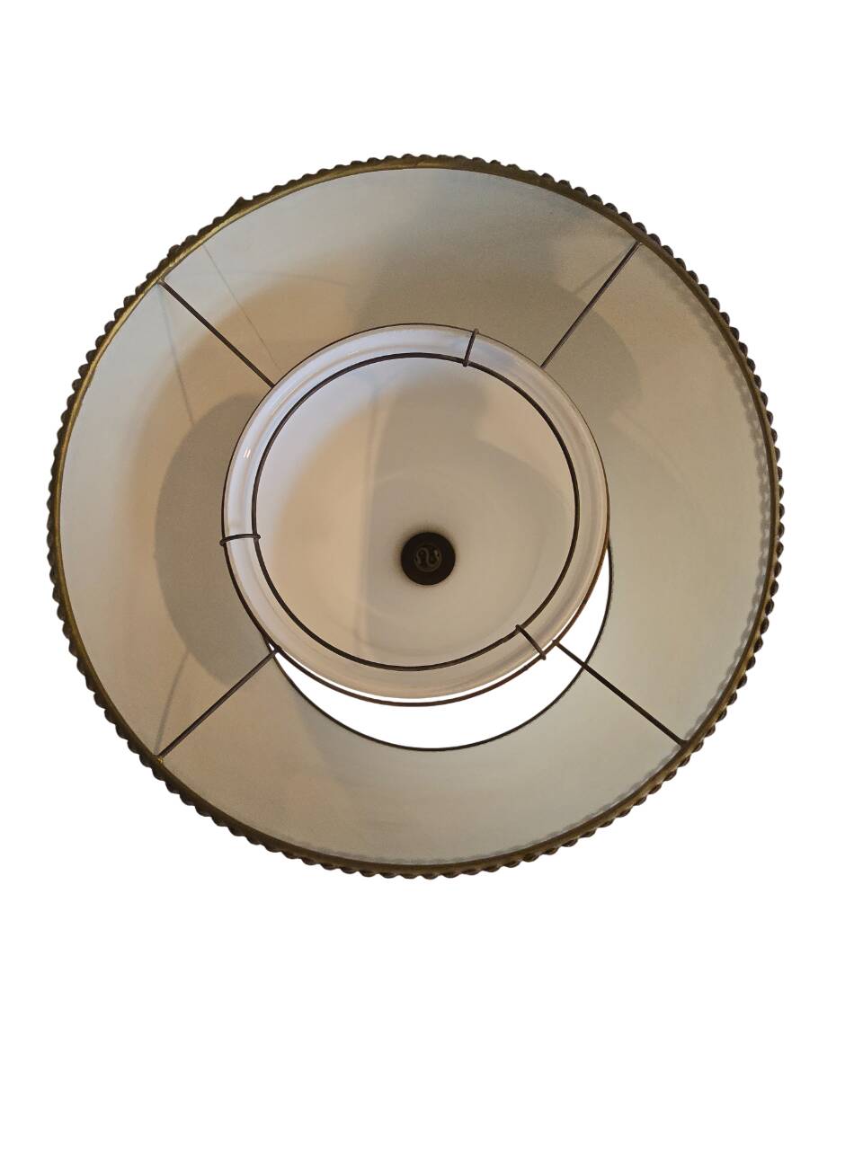 Celadon lamp with opaline 2 lights