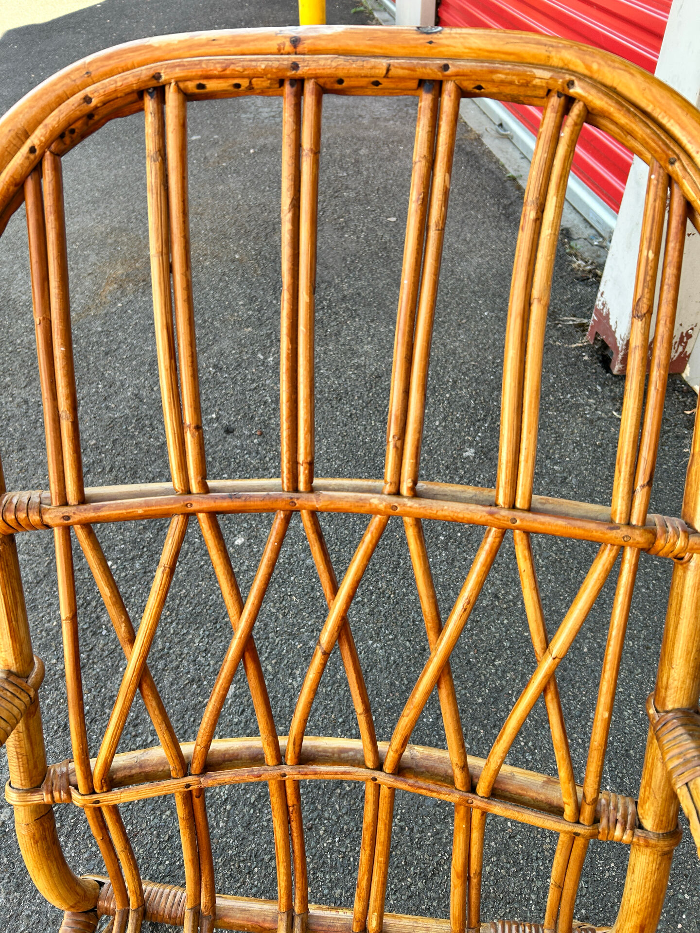 Bonaudi vallauris rattan lounge chair - 1950s/60s