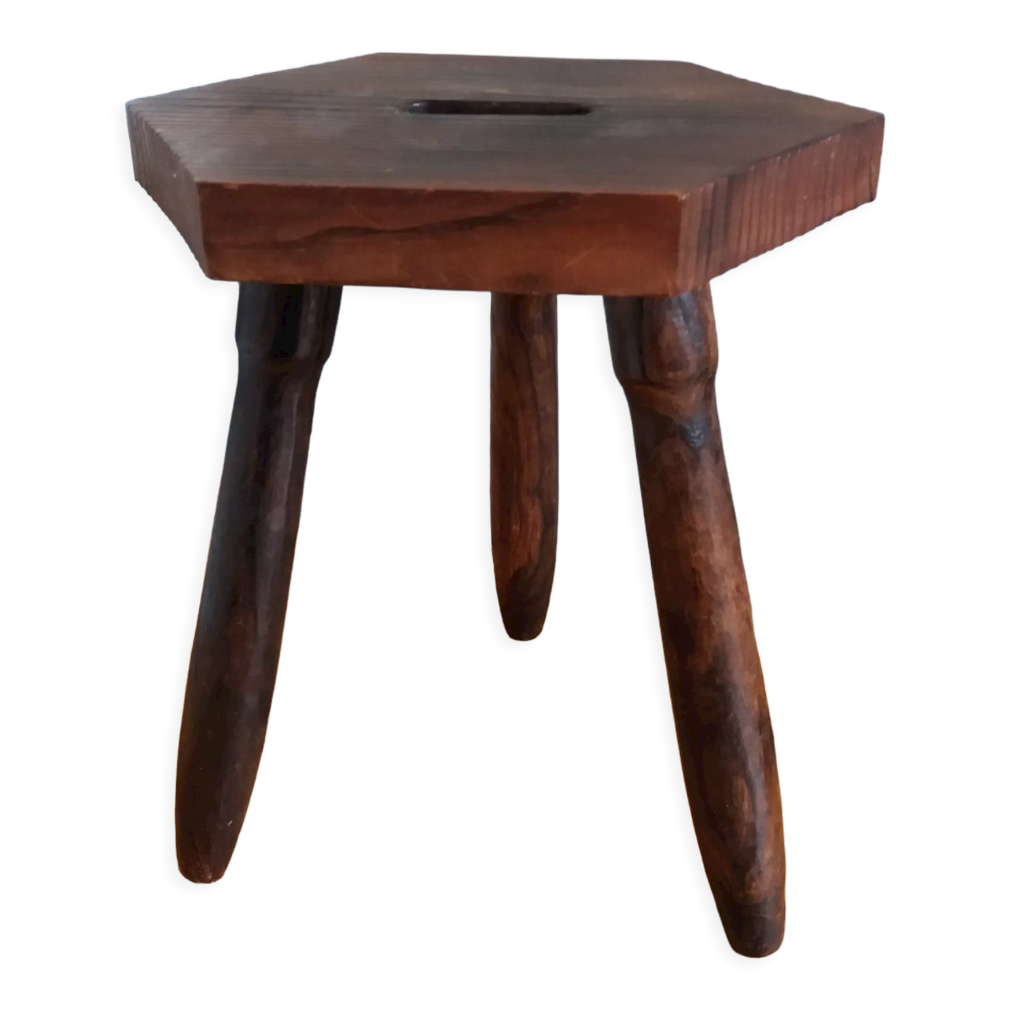 Wooden tripod stool
