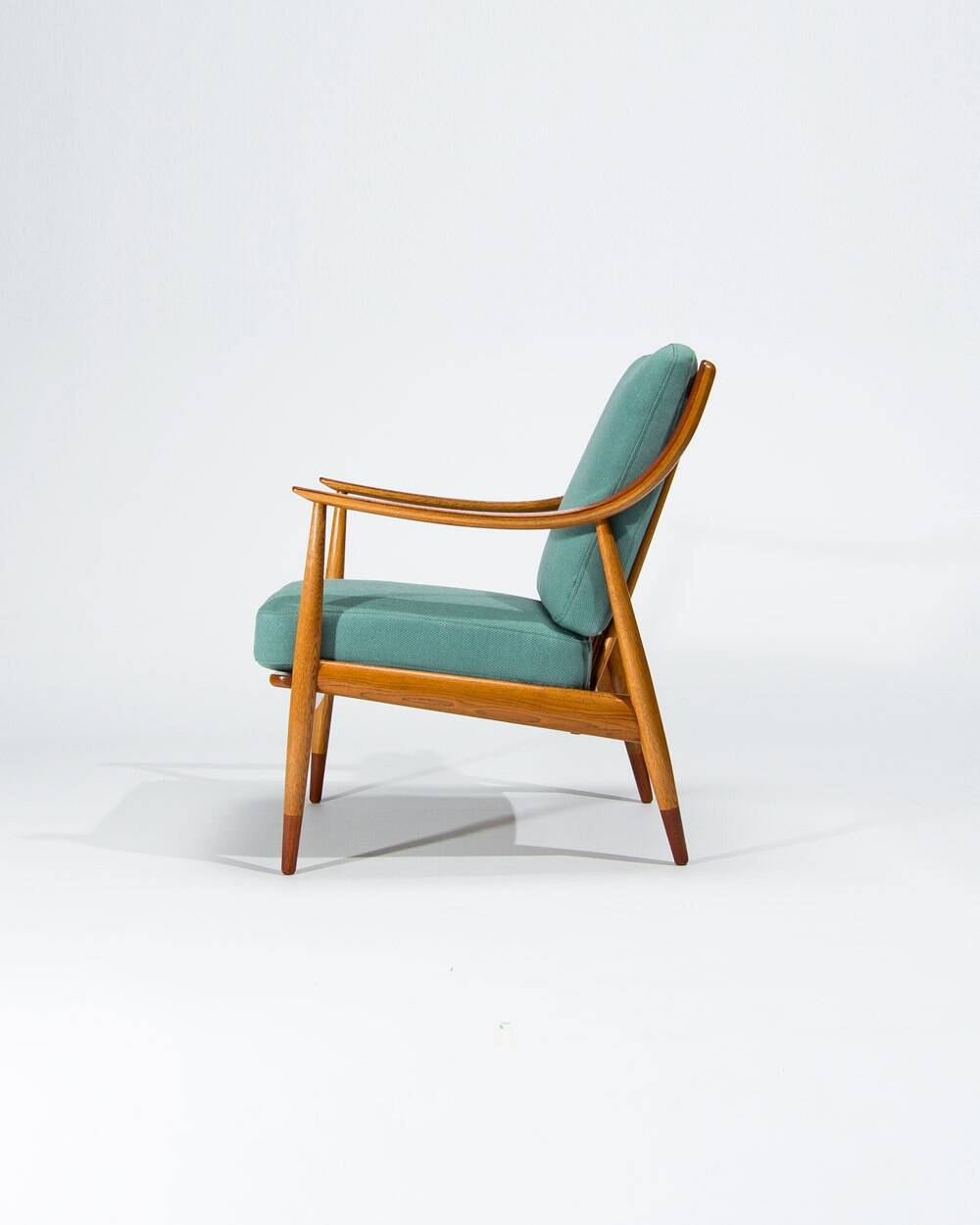 Danish Armchair in Teak & Oak by Pater Hvidt Mid Century