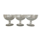 3 vintage coupe glasses in semi-crystal, for champagne or dessert.