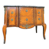 Commode en marqueterie d’époque transition fin du xviii eme siècle