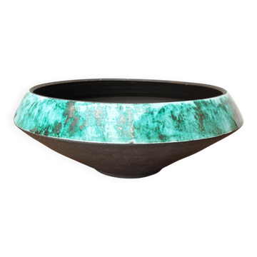 Large studio pottery bowl from mid-century BKW Böttger Keramik Wandsbek, Hamburg, 1960s.