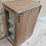 Old Art Deco display case in Burmese teak