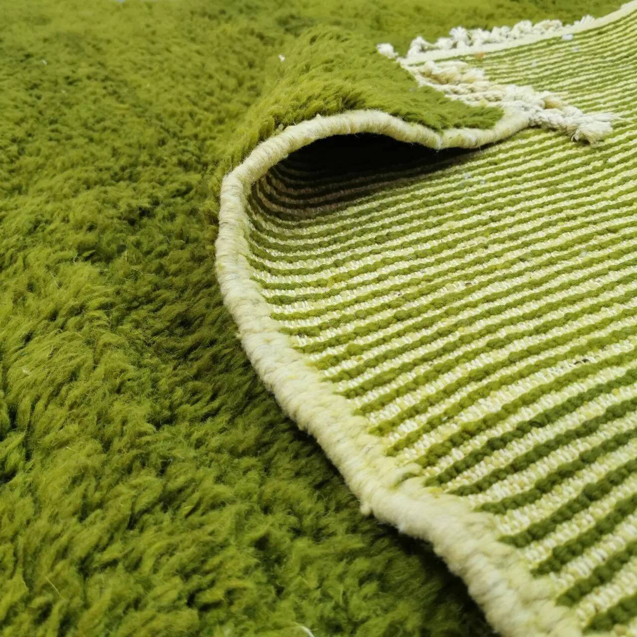 Handmade natural Berber rug 3x2 m