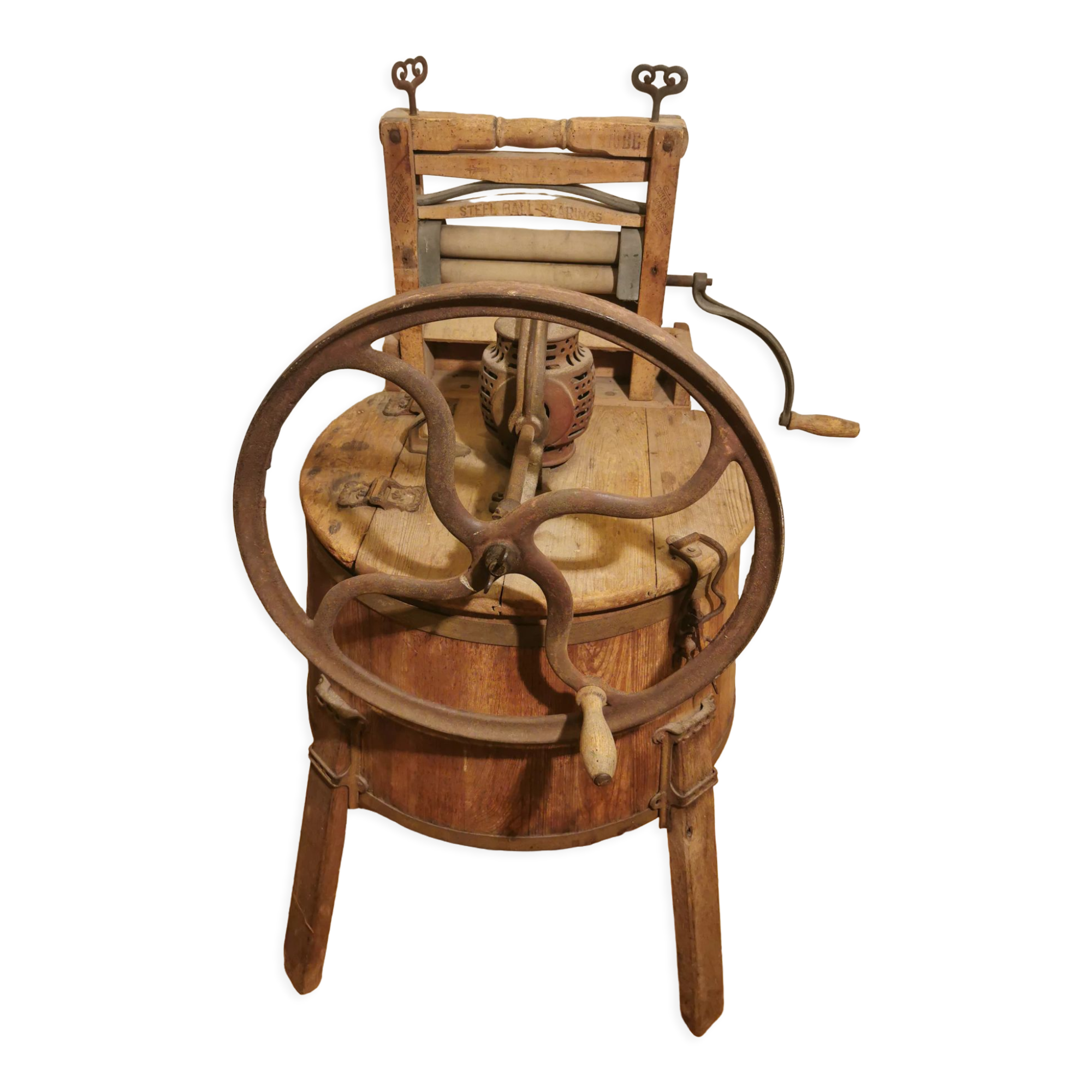 Essoreuse laveuse en bois époque 1900 Prima