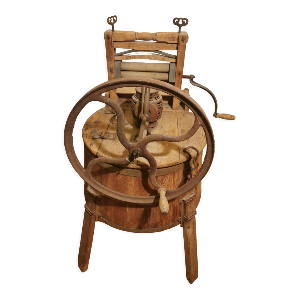 Essoreuse laveuse en bois époque 1900 Prima Selency