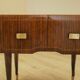 Two Bedside Cabinets, Mahogany Veneer, Italy, 1970s