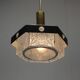 1970s Czechoslovak Kamenický Šenov Cut Glass and Chrome Pendant Light