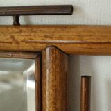 Vintage bamboo wall mirror 50's