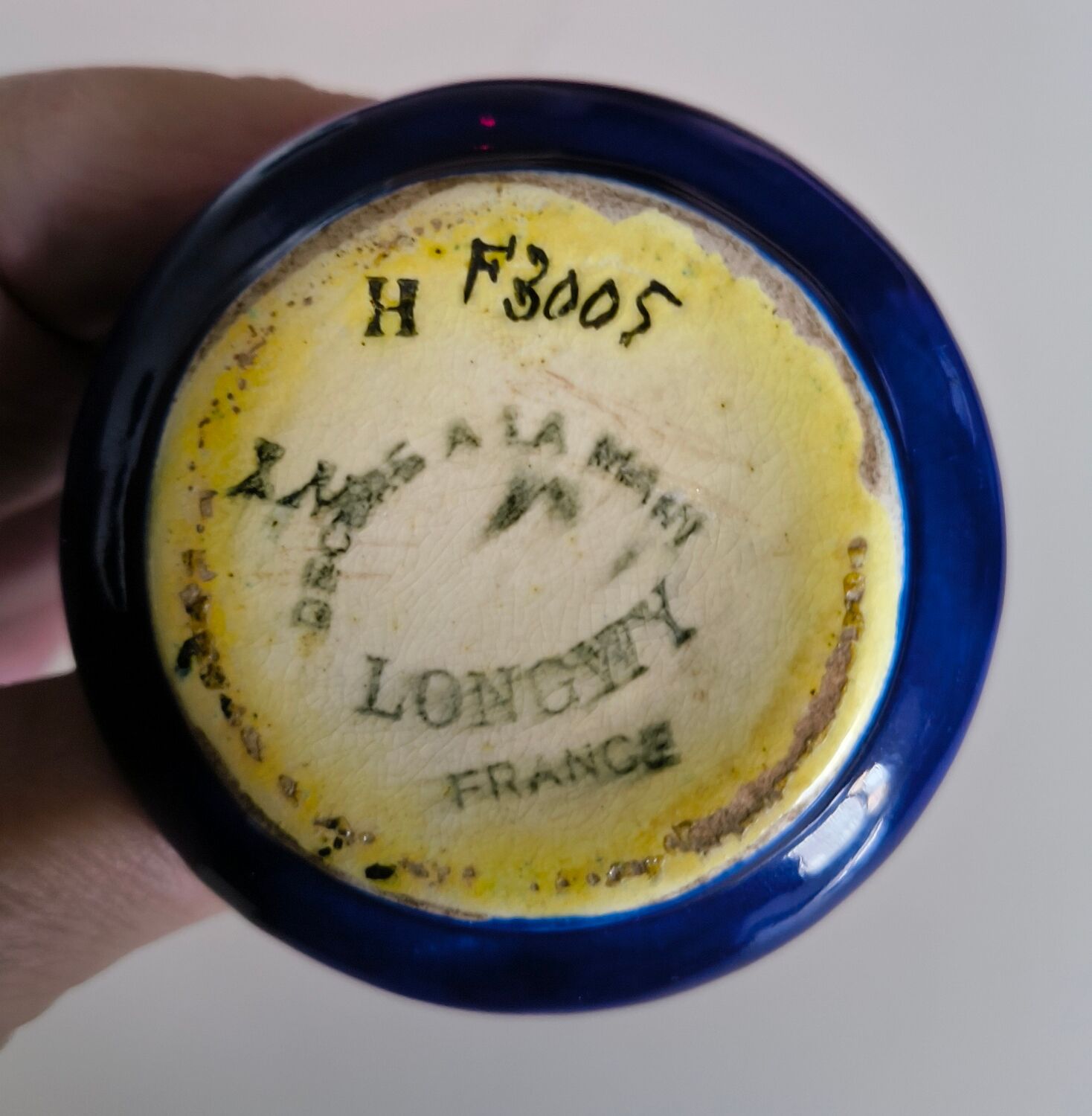 Mini vase in Longwy enamel – Model F3005 – 1950s/60s