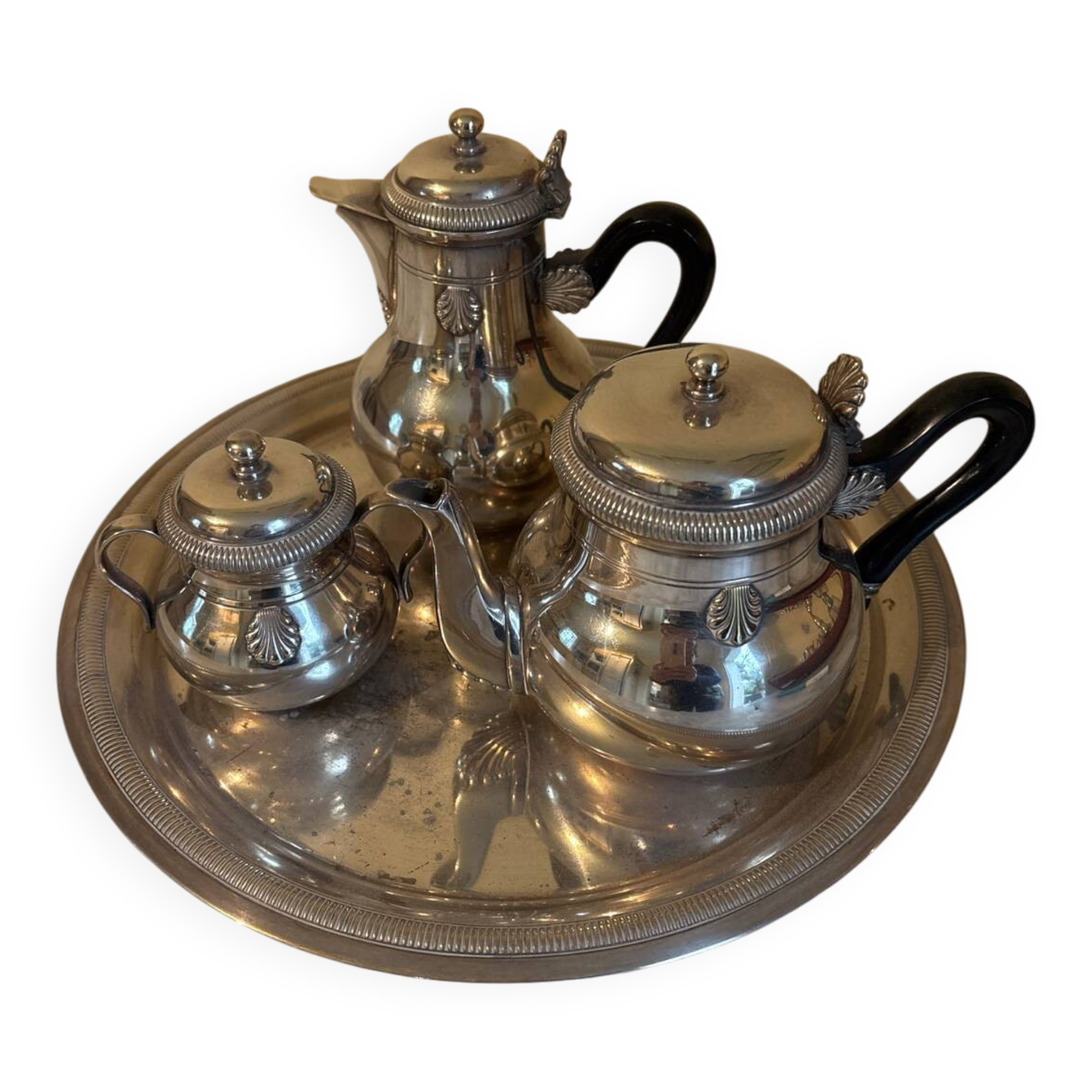 Silver-plated tea and coffee service