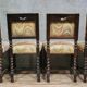 Suite de 4 chaises style Louis XIII en chene vers 1850