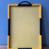 Black and yellow vintage serving tray