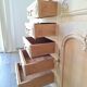 Low buffet in renovated solid cherry wood – Revisited Louis XV style – 250 cm