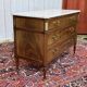 Louis XVI commode in mahogany with a marble top from the 1950s.