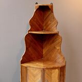 Corner Louis XV marquetry shelf