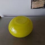 Yellow blown glass vase