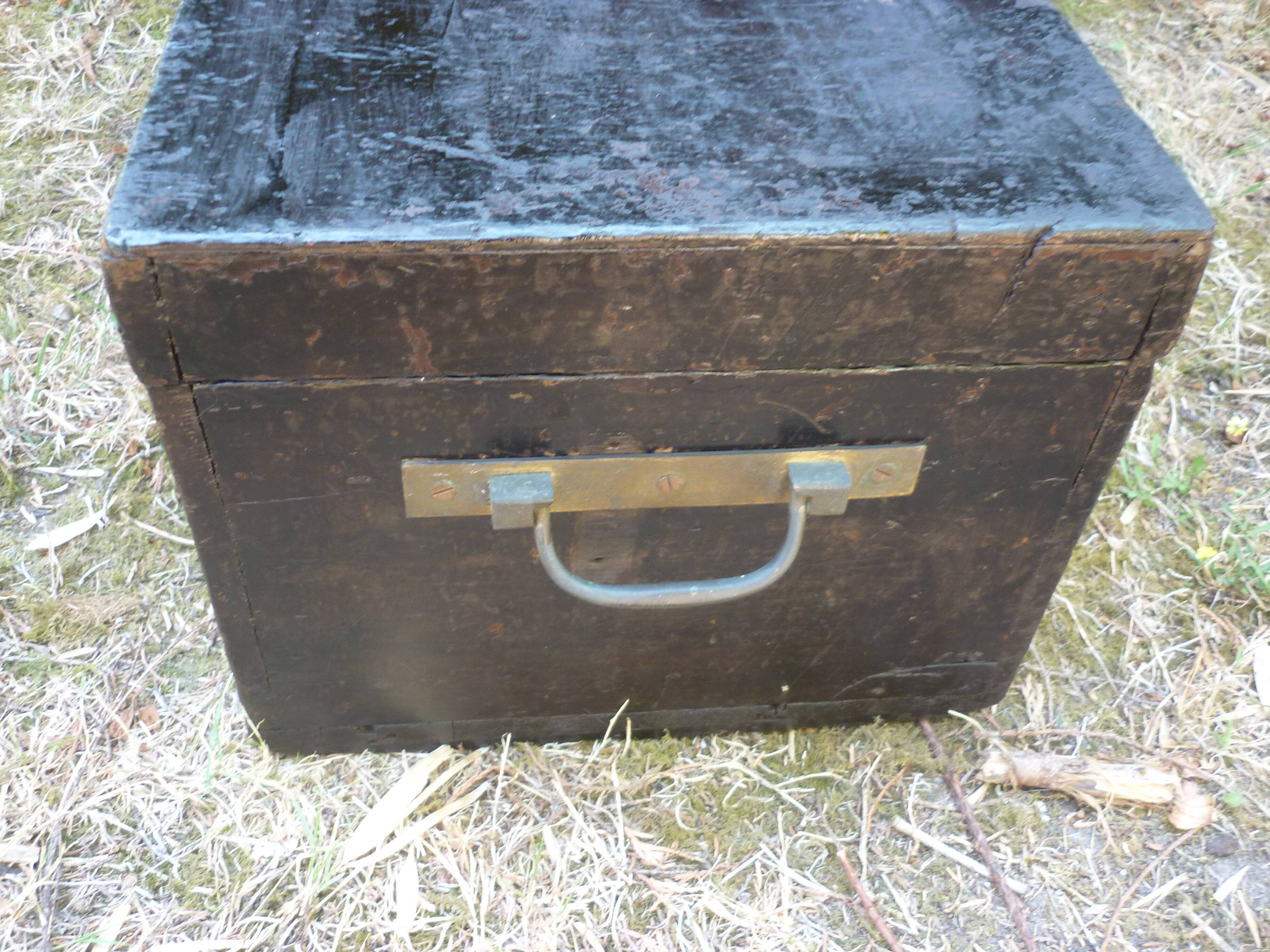 Old wooden toolbox
