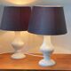 Paire lampes albâtre vintage