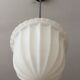 Art deco pendant lamp from the 50s in opaline and chrome metal